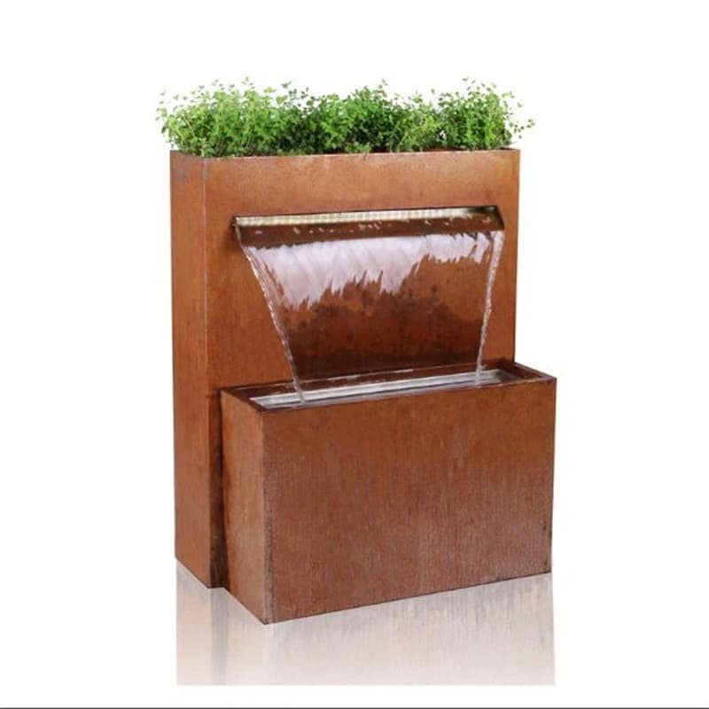 <h3>small water fountain For Garden Design Factory-Corten Steel </h3>
